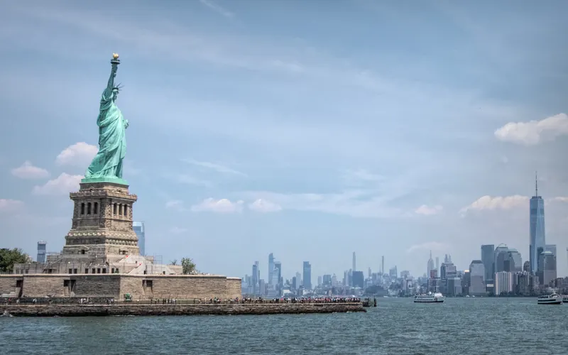 Statue of Liberty and Manhattan, New York